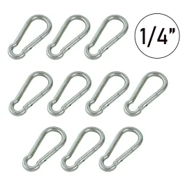 10-Pack VersaClip Carabiner Snap Hooks for Any Adventure