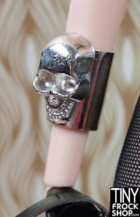 12" Fashion Doll Skull Metal Bracelet