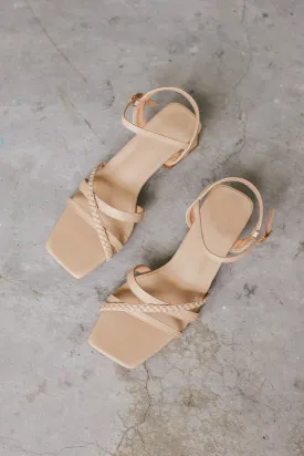 Aella Braided Sandals in Warm Nude