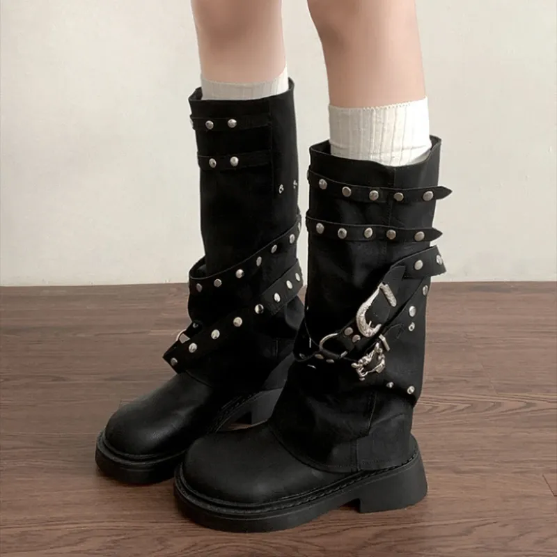 Astrid Rivet Long Boots