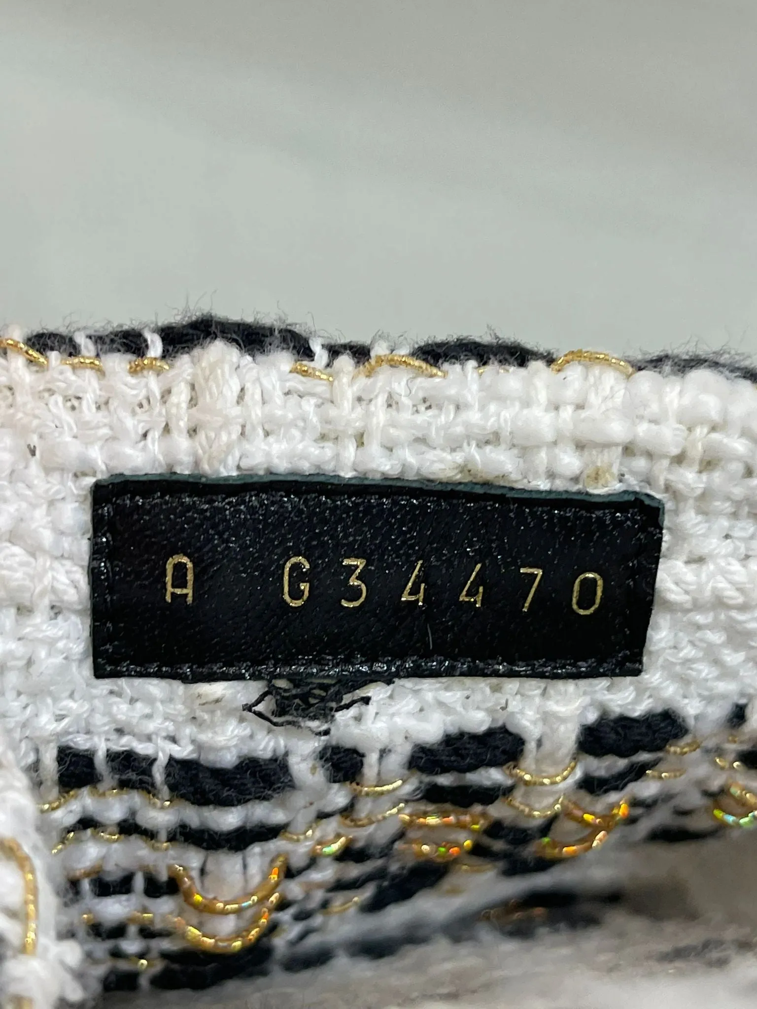 Chanel Tweed 'CC' Logo Slippers. Size S