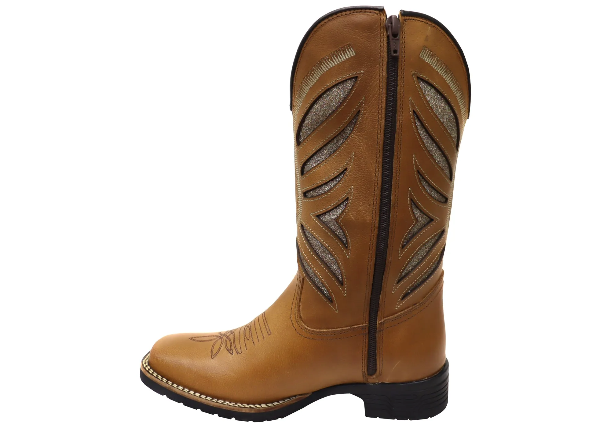 D Milton Cora Womens Comfortable Leather Western Cowboy Boots