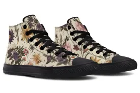 Enchanted Blossoms High Tops - Classic Premium Canvas Shoes with Comfortable and Durable Soles