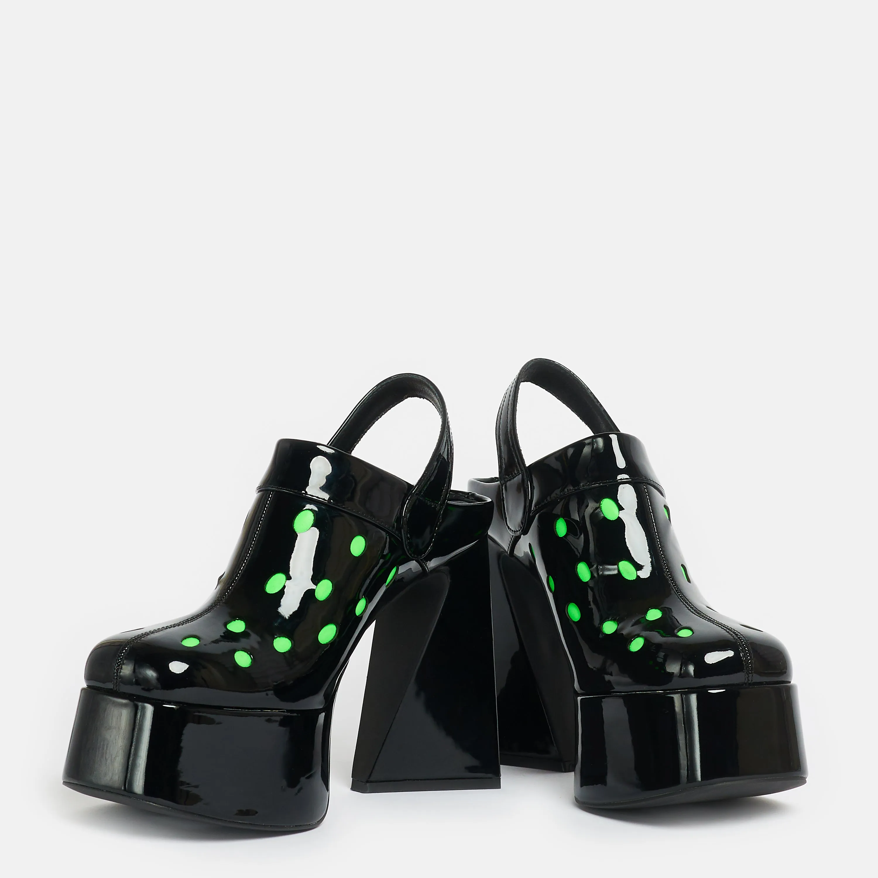 Galactic Boom Neon Alien Heels