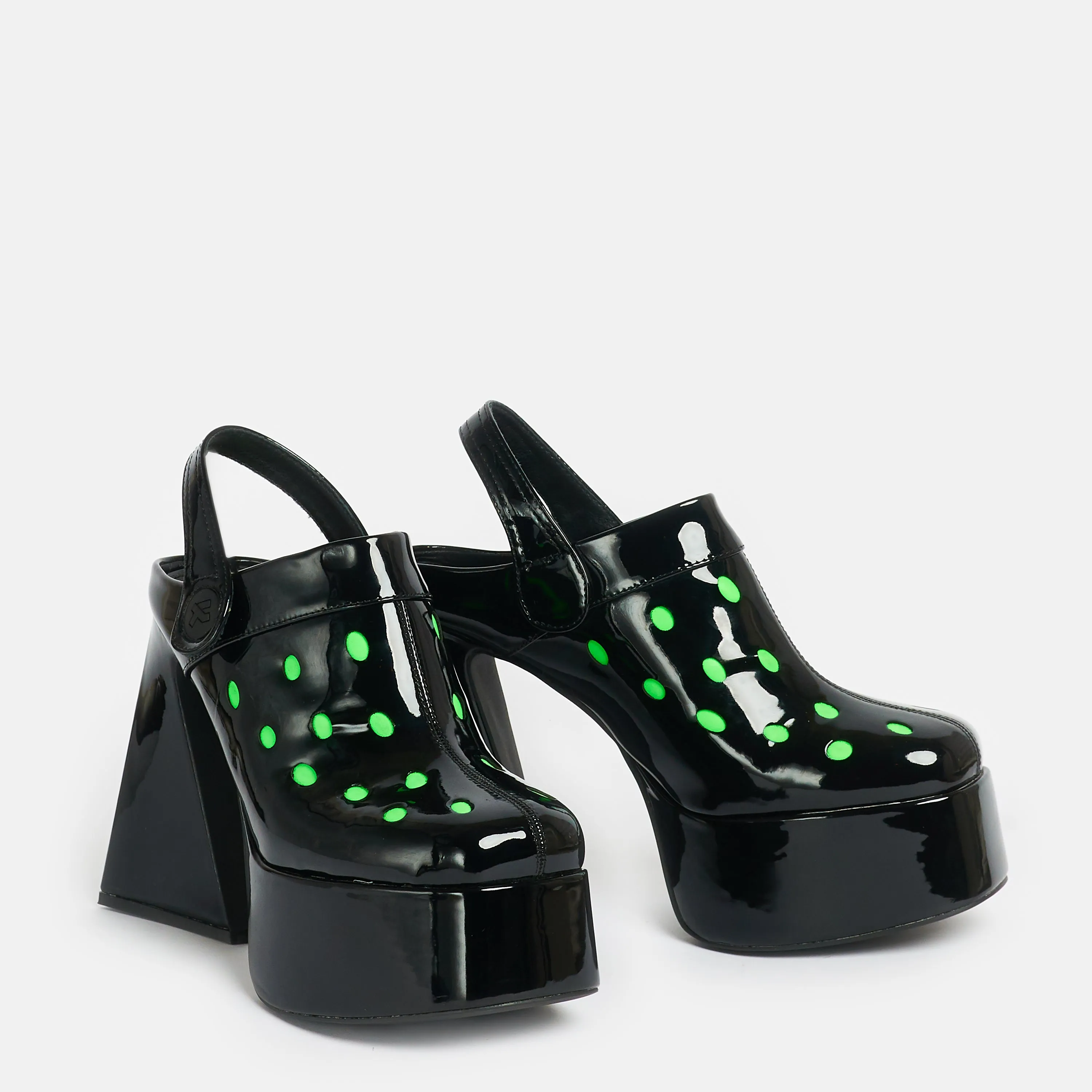 Galactic Boom Neon Alien Heels