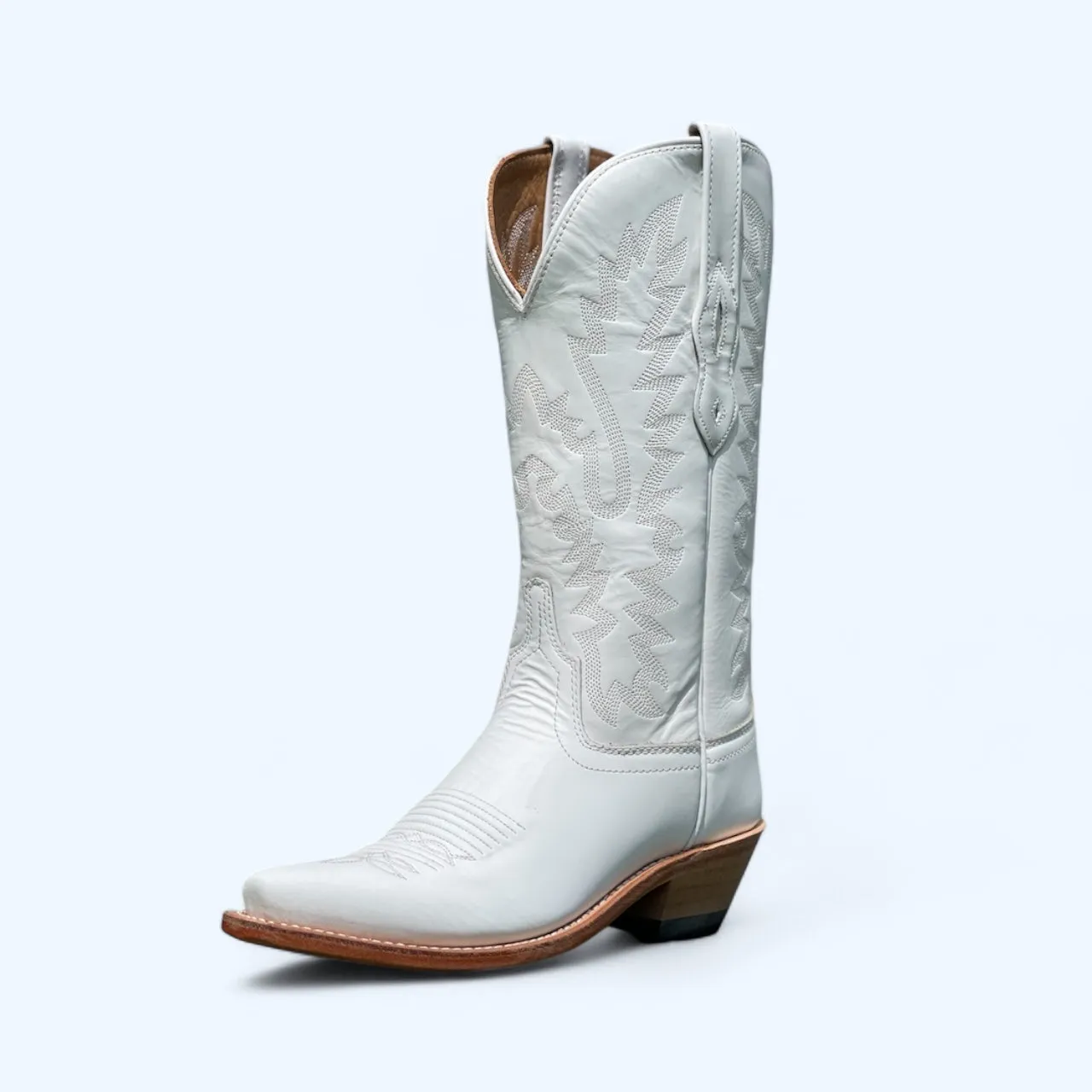 Old West Womens White Snip Toe Boot LF1631