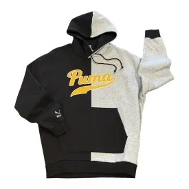 Puma  team colourblock Hoodie   Men’s - light gray heather -black